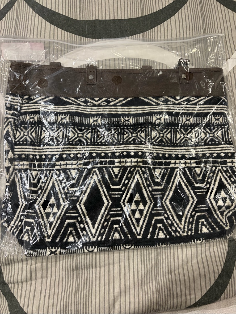 Black & White Geometric Tote Bag